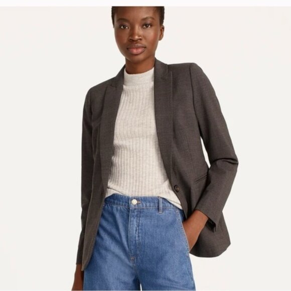 J CREW PARKE STRETCH ITALIAN WOOL ONE BUTTON BLAZER 14 - Picture 2 of 7